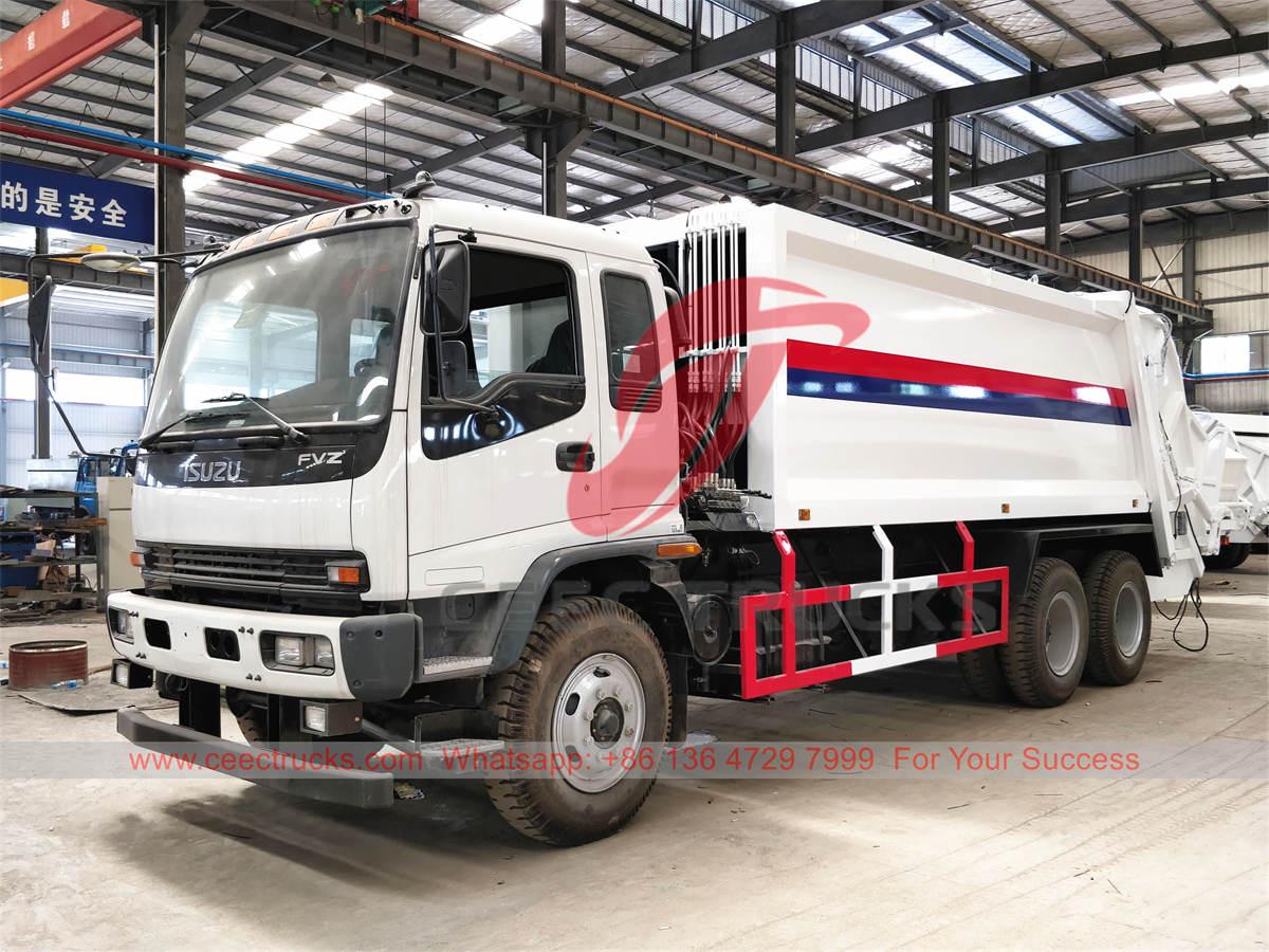 CEEC သည် တင်ပို့ရန်အတွက် ISUZU FVZ 20 CBM အမှိုက်ကြိတ်စက်ကို ထုတ်လုပ်ခဲ့သည်။