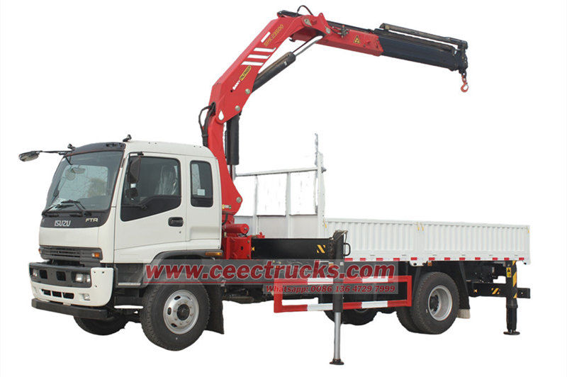 Palfinger ပါ Isuzu FTR လှိမ့်လုပ် ကရိန်း