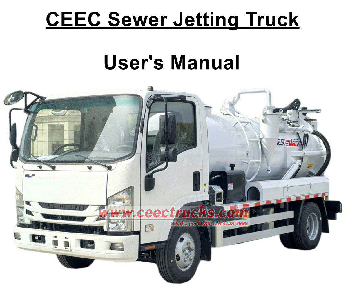 ဥရောပနိုင်ငံ ISUZU NPR 3500L Sewer Jetting Truck Manual အသစ်