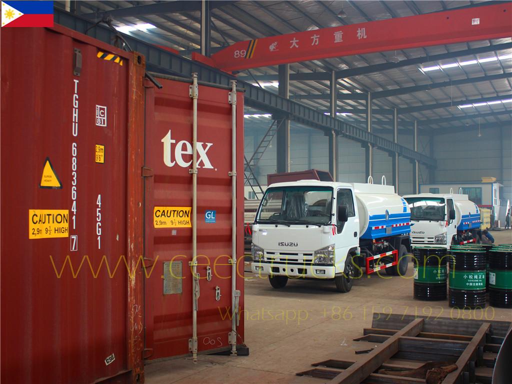 ဖိလစ်ပိုင် ဖောက်သည်က ISUZU ၅ ကီုမီတာ ရေတင်ကား ၄ စီး ၀ယ်ယူသည်။